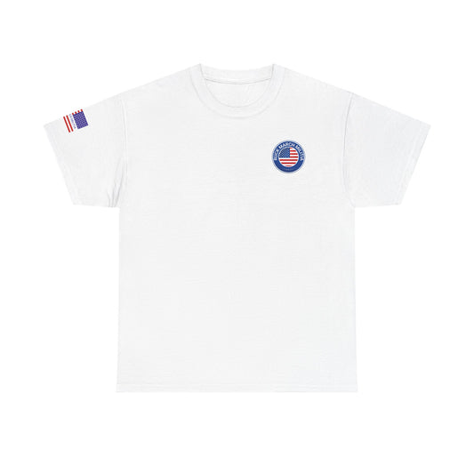 Unisex Heavy Cotton Tee with USA Flag Design, Commemorative Shirt for 9/11 Remembrance, Patriot Tee, Gift, American Pride Apparel