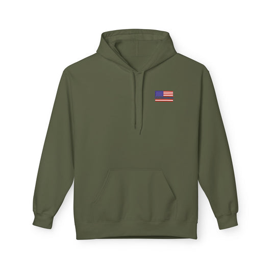 Patriotic Ruck March Militia Hoodie | Unisex Flag Design, Casual Wear, Gift for Veterans, Outdoor Activities, Independence Day