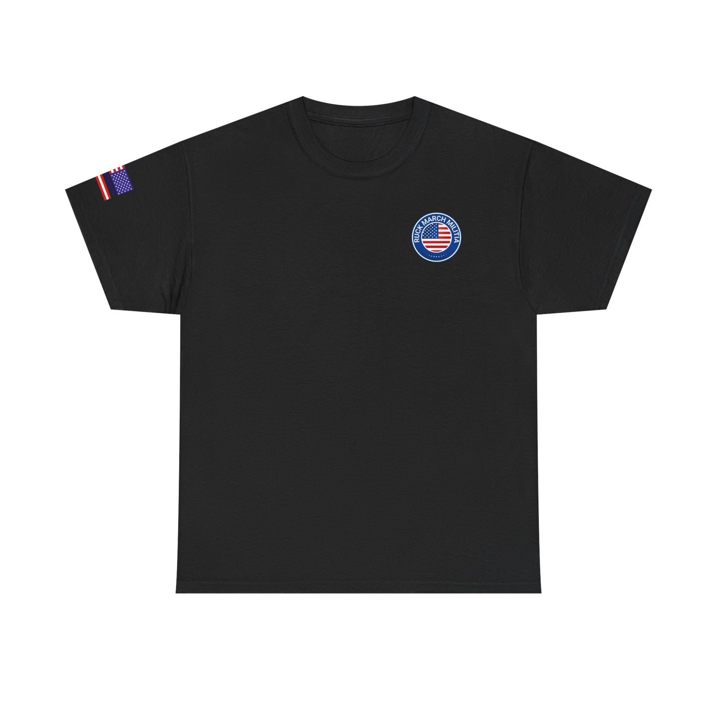Patriotic Unisex Heavy Cotton Tee | Ruck March Militia Tee, Casual Wear, Gift for Veterans, 4th of July, Outdoors