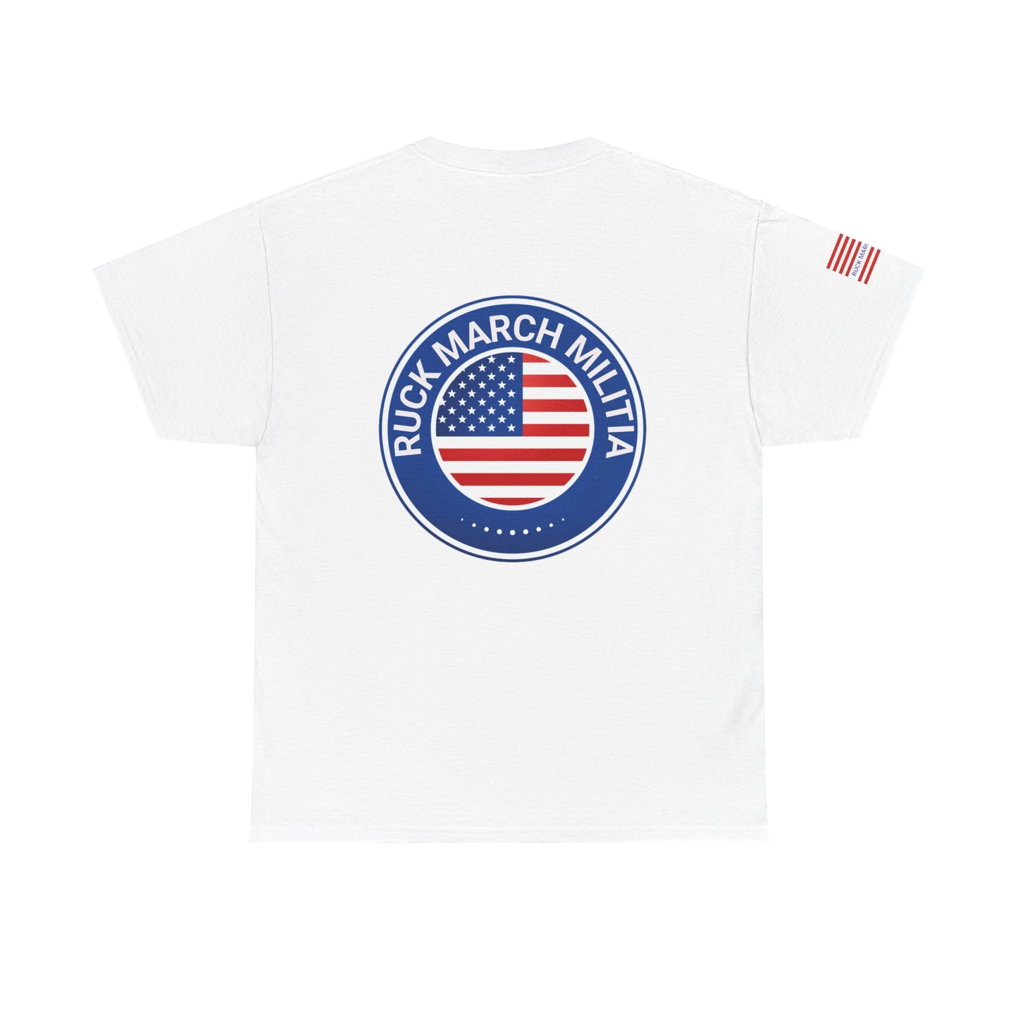 Patriotic Unisex Heavy Cotton Tee | Ruck March Militia Tee, Casual Wear, Gift for Veterans, 4th of July, Outdoors