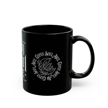 Gypsy Soul Arte Mug - Enchanting Black Coffee Mug for Dreamers, Unique Gift for Spiritual Friends, Bohemian Home Decor, Inspirational [...]