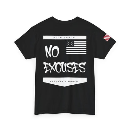 No Excuses Tee — American Flag Fitness / Patriotic Workout T-Shirt