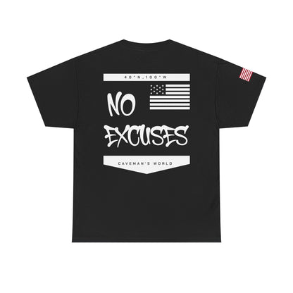 No Excuses Tee — American Flag Fitness / Patriotic Workout T-Shirt