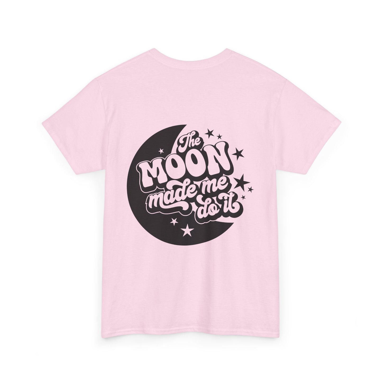 "The Moon Made Me Do It"-Inspired Unisex Heavy Cotton Tee | Casual Style, Gift for Astrology Lovers, Everyday Wear, Graphic Tee, Unique Statement Shirt