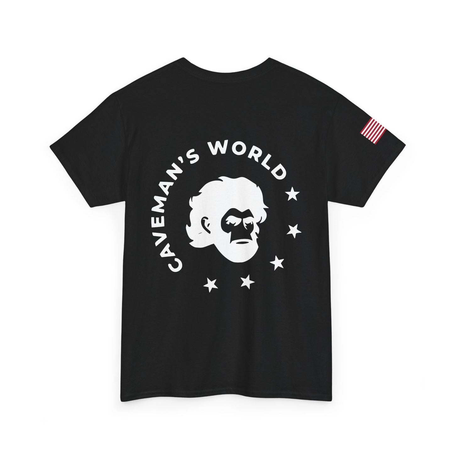 Caveman's World Unisex Heavy Cotton Tee - Fun Graphic Tee for Casual Wear, Gift for Dads and Teens, Father's Day, Everyday Style, and be inspirational shirt for the gym.