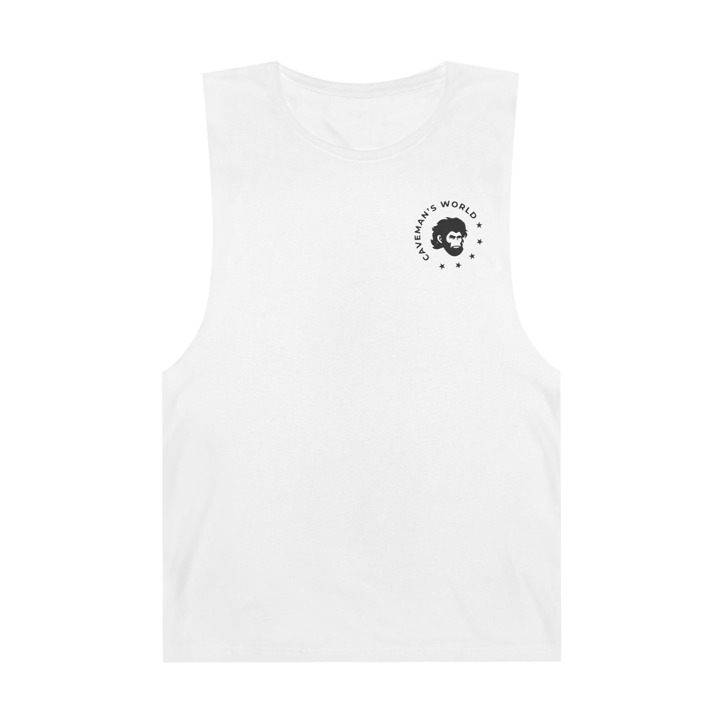 Caveman's World Unisex Tank, Summer Tee, Funny Graphic Shirt, Casual Wear, Gym Apparel, Gift for Him, Unique Design