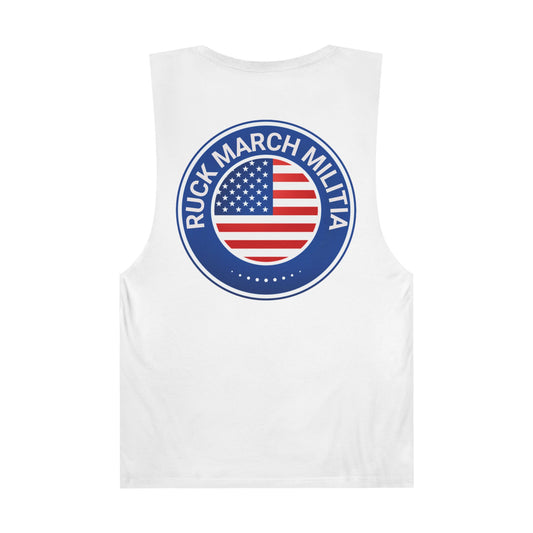 Unisex Patriotic Tank Top - Ruck March Militia, Casual Summer Wear, Independence Day, Veterans Day, Gym Apparel