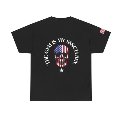 Gym Is My Sanctuary Skull Tee