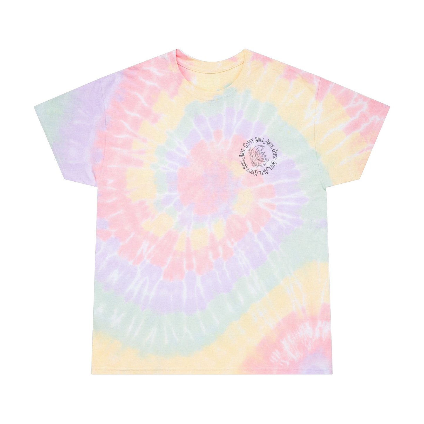 Pastel Tie-Dye Tee, Gypsy Soul Arte Shirt, Boho Clothing, Festival Wear, Summer Vibes, Gift for Her, Relaxed T-Shirt