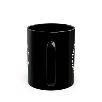 Caveman's World Black Mug, Funny Gift for Coffee Lovers, Unique Cafe Drinkware, Birthday Present, Office Humor, 11oz and 15oz Sizes