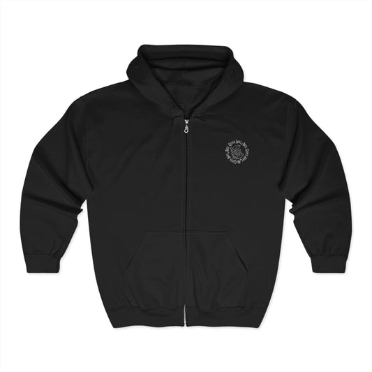Chic Full Zip Hoodie for Comfort Lovers, Unisex Jacket for Everyday Wear, Cozy Zip-Up for Fall/Winter, Perfect Gift for Friends