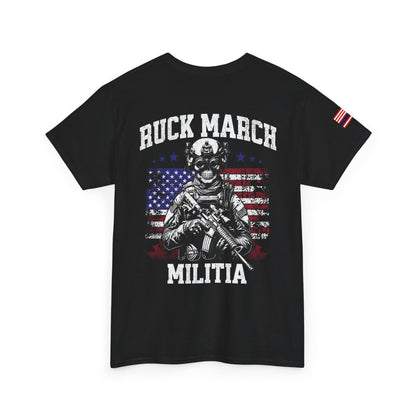 T-Shirt — "Ruck March Militia" Patriotic Military Veteran Tee
