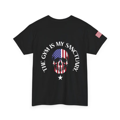 Gym Is My Sanctuary Skull Tee