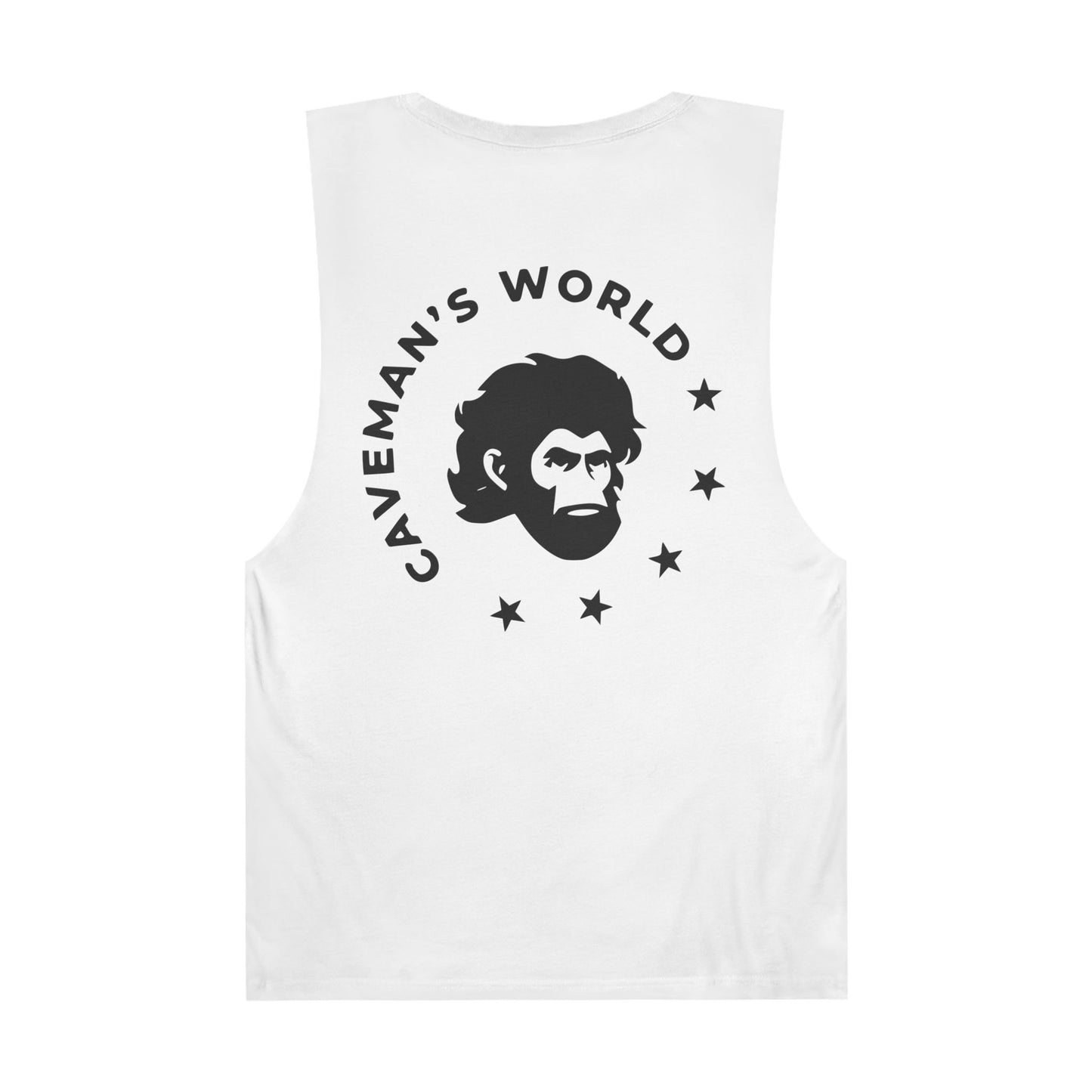 Caveman's World Unisex Tank, Summer Tee, Funny Graphic Shirt, Casual Wear, Gym Apparel, Gift for Him, Unique Design