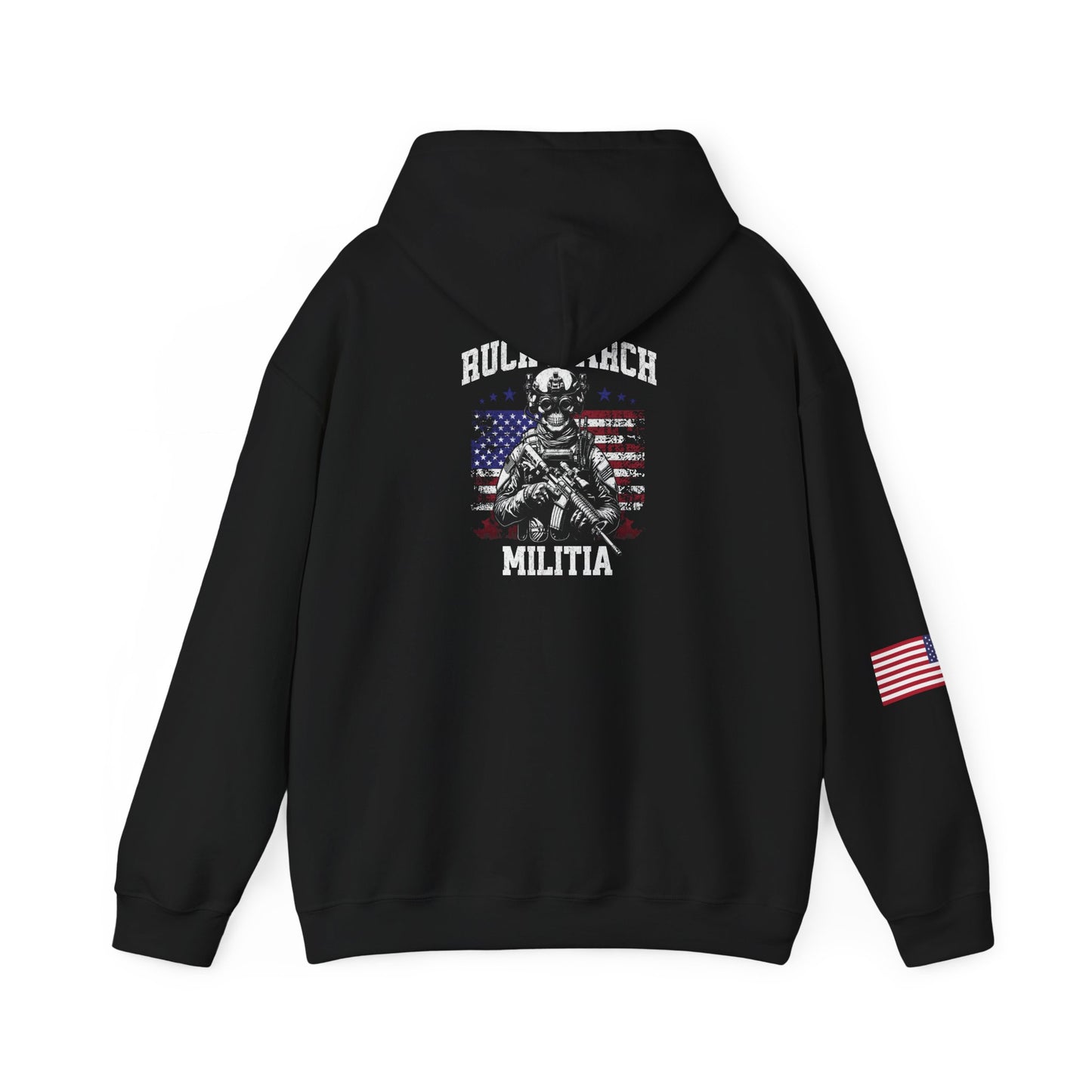 Militia Skull Hoodie – American Flag Tactical Hoodie