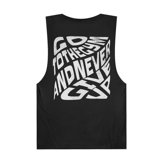 Motivational Gym Tank Top, Unisex Workout Shirt, Fitness Apparel, Gift for Gym Lovers-Go to the gym and never give up.