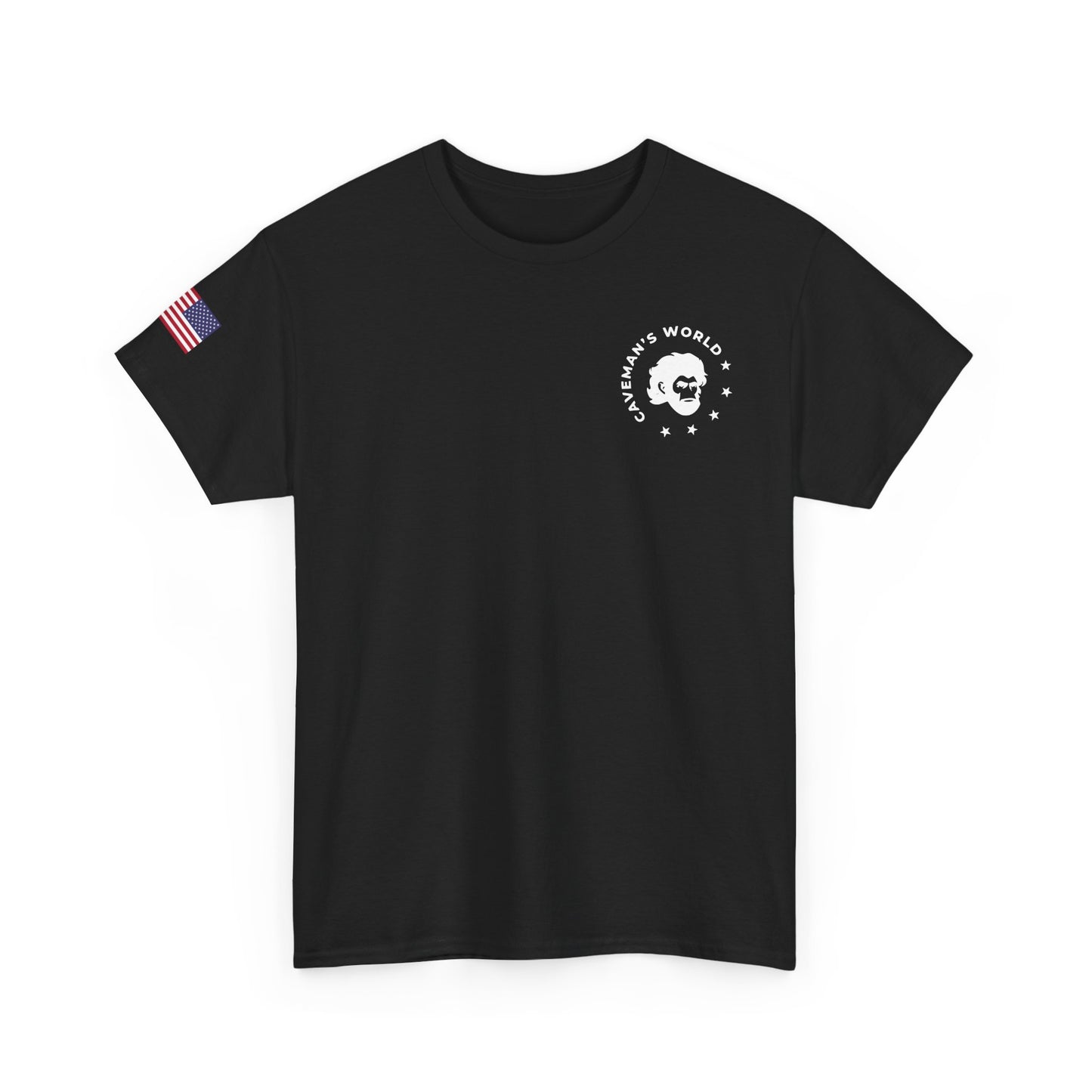 Caveman's World Unisex Heavy Cotton Tee - Fun Graphic Tee for Casual Wear, Gift for Dads and Teens, Father's Day, Everyday Style, and be inspirational shirt for the gym.